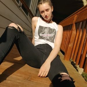 "Never grow up" grudge crop top